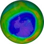 Antarctic ozone map for 2023-09-14